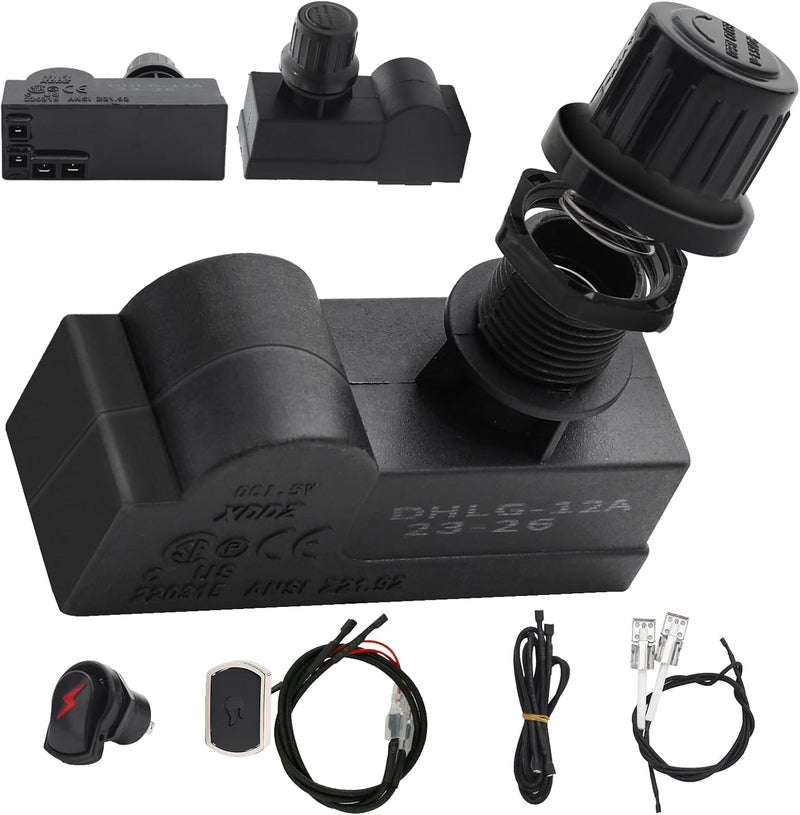 BBQration G350-0017-W1 Grill Igniters for Charbroil Ignitor Replacement Kit, 2-Outlets Electronic Ignition Module w/Wires and 2 Push Buttons, Grill Ignitor for Charbroil Surefire Ignition Systems - Image 1